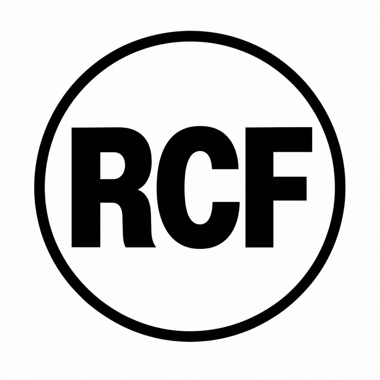 لوگوی رسمی برند RCF تولیدکننده تجهیزات صوتی حرفهای